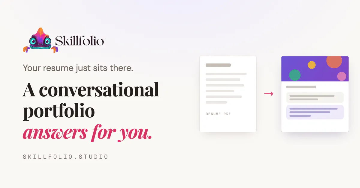 Skillfolio —The Conversational Portfolio gallery image