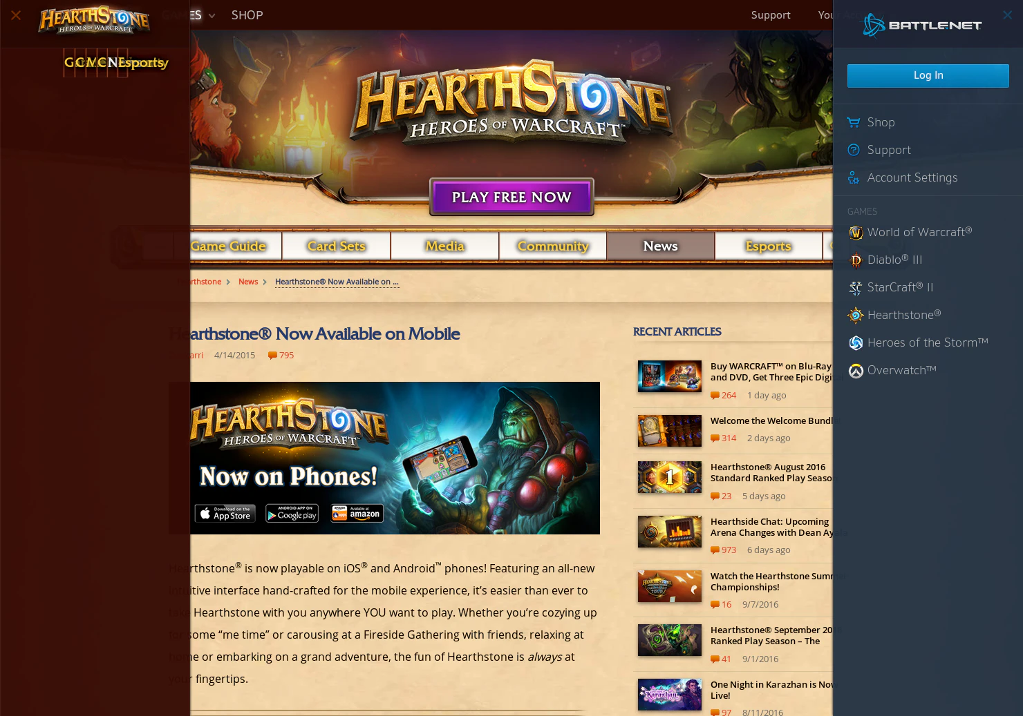 Hearthstone for iPhone