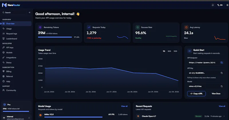 NaraRouter screenshot 2