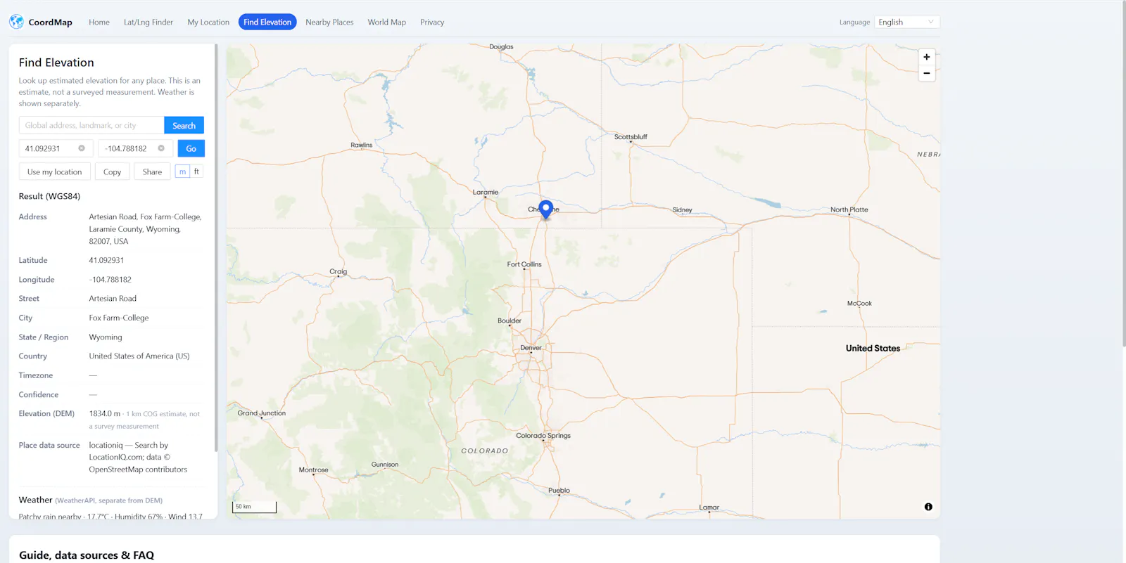 CoordMap screenshot 2