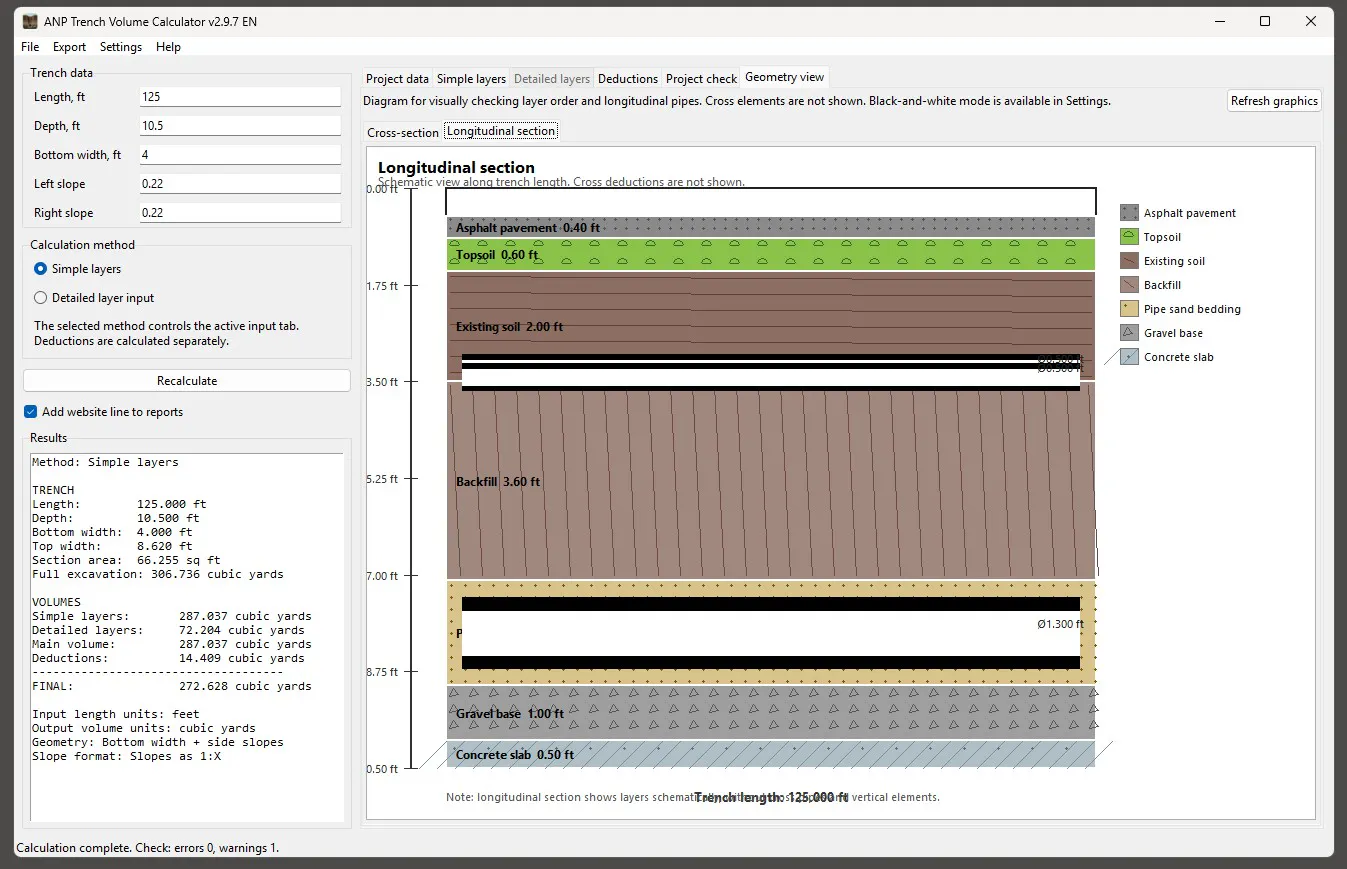 ANP Trench Volume Calculator gallery image
