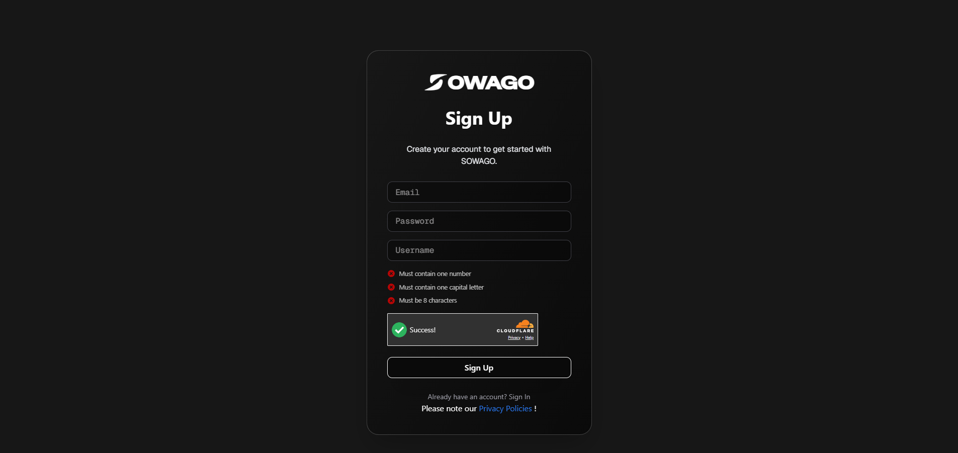 Sowago - Main product screenshot demonstrating key features and user interface