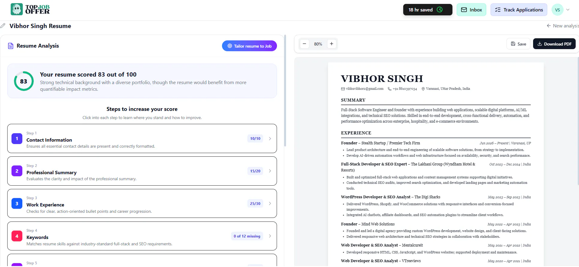 TopJobOffer — AI Job Search & Auto Apply gallery image