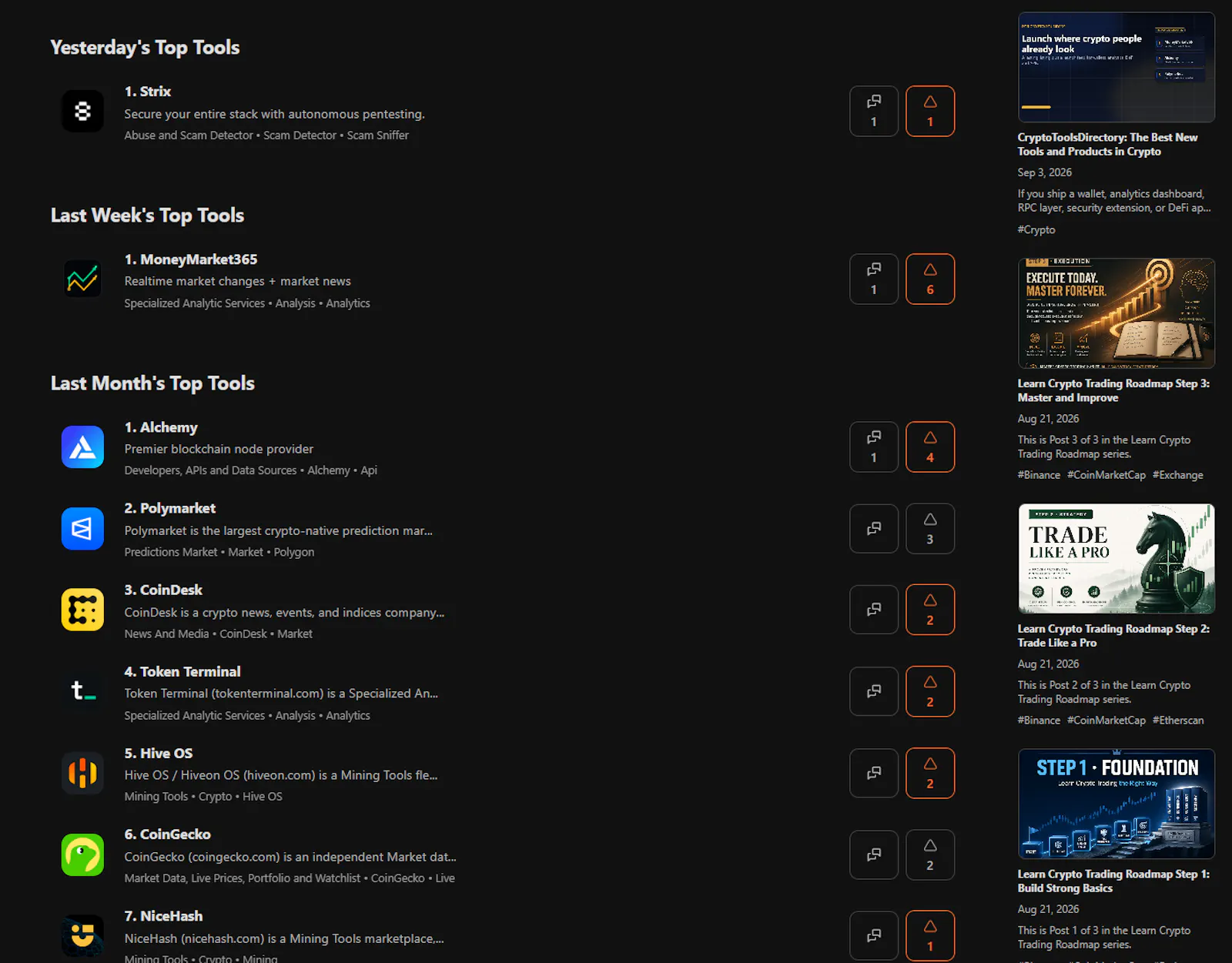 Crypto Tools Directory screenshot 1