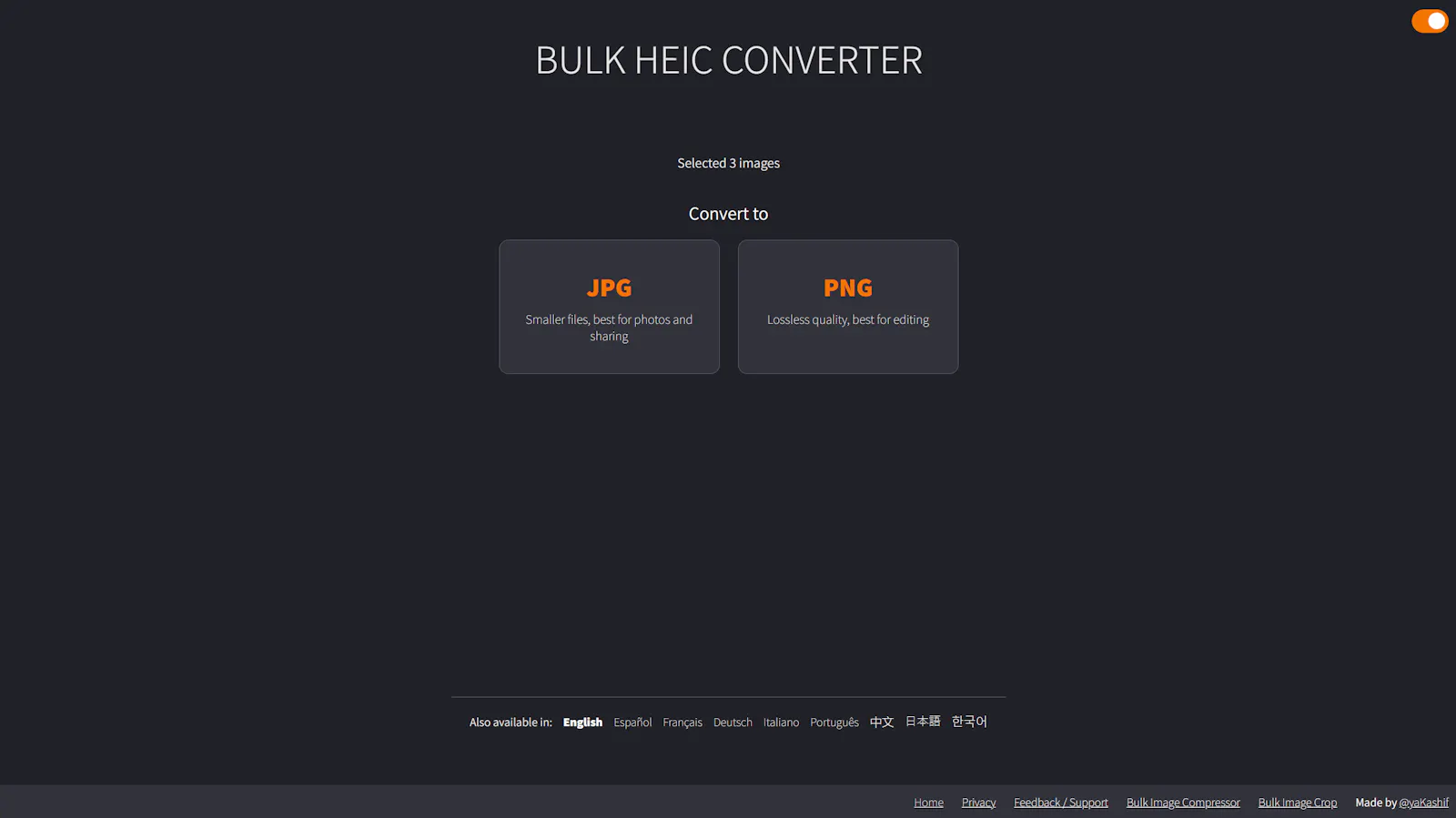 Bulk HEIC Converter screenshot 2