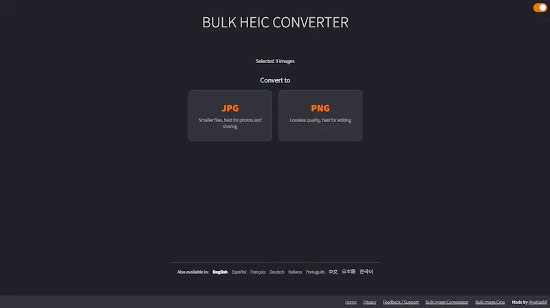 Bulk HEIC Converter screenshot 2