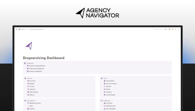 Notion Dropservicing Dashboard gallery image