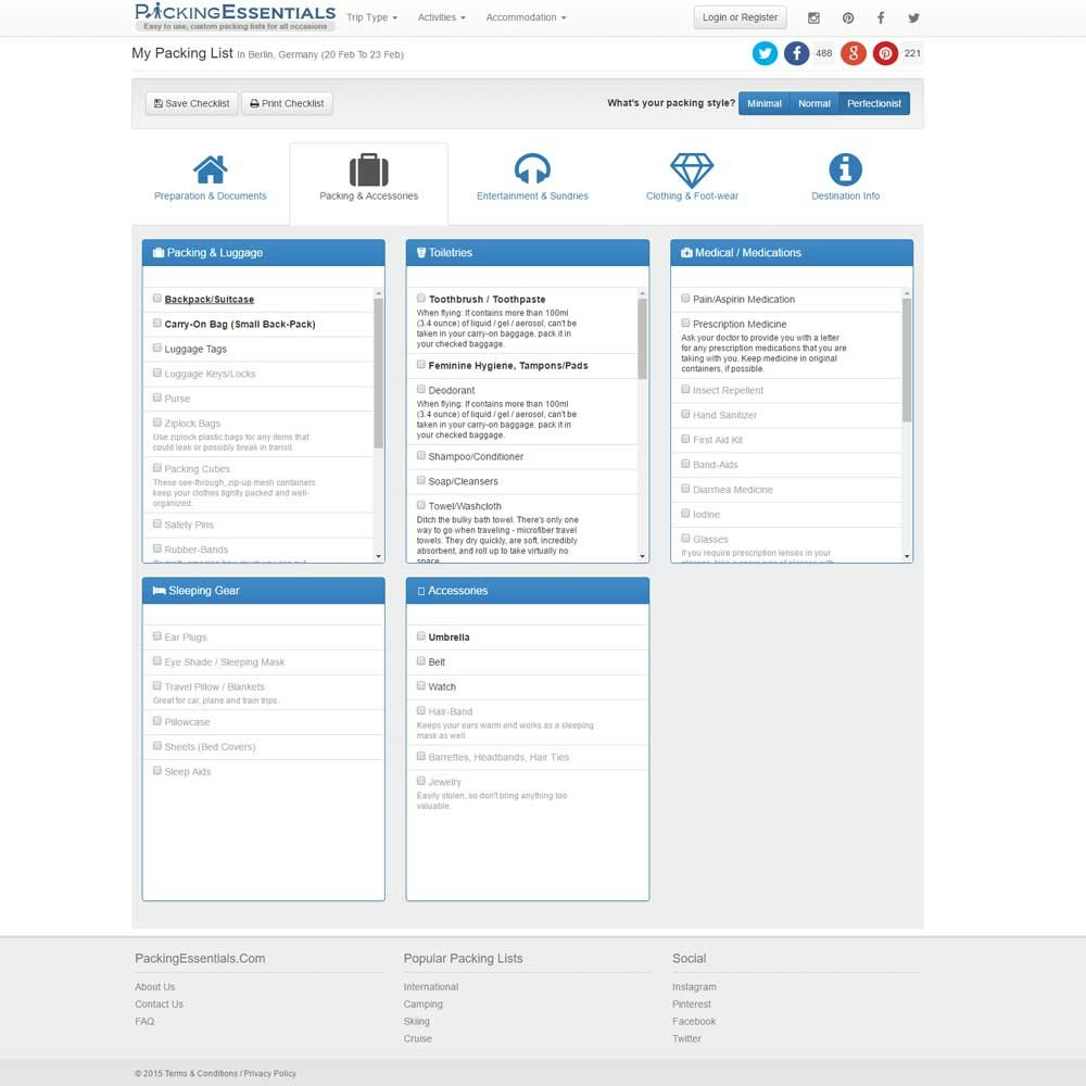Packing Essentials gallery image