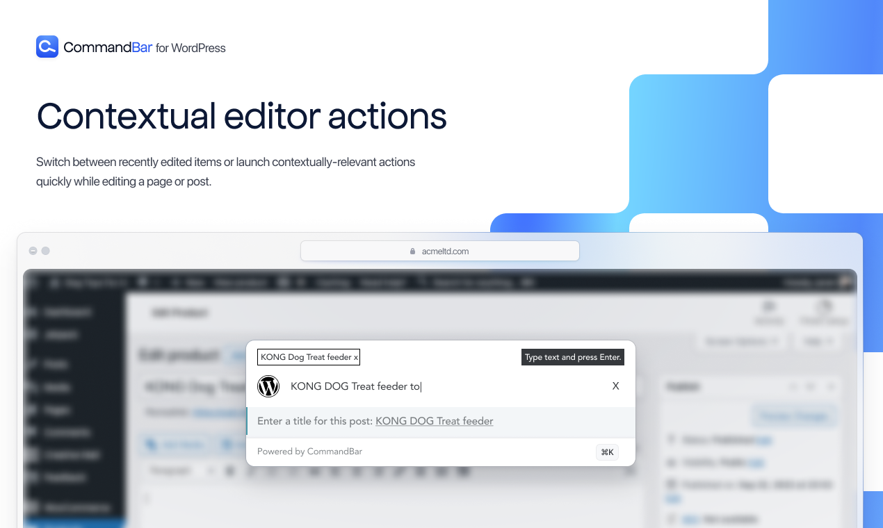 CommandBar for WordPress media 5