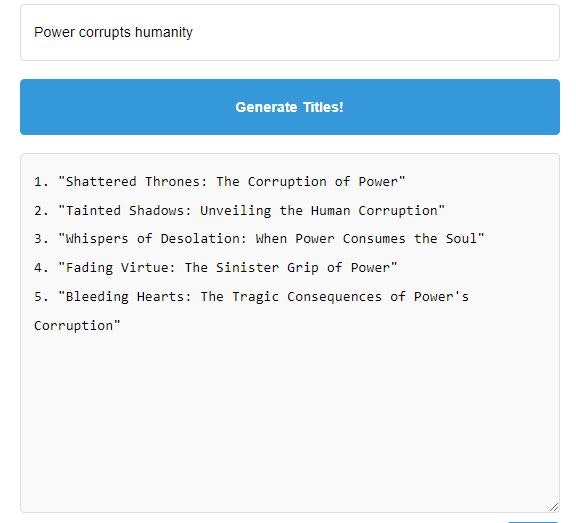 Gerador de título do livro de poesia media 1