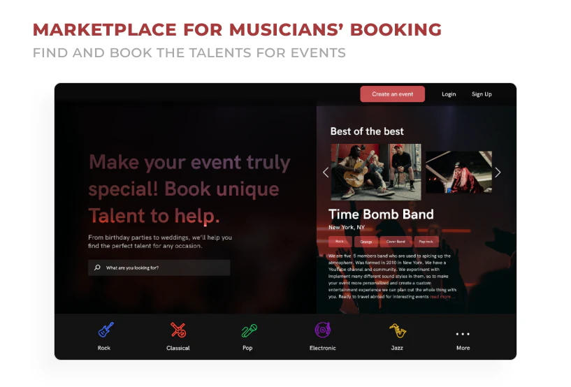 App for Booking Musicians