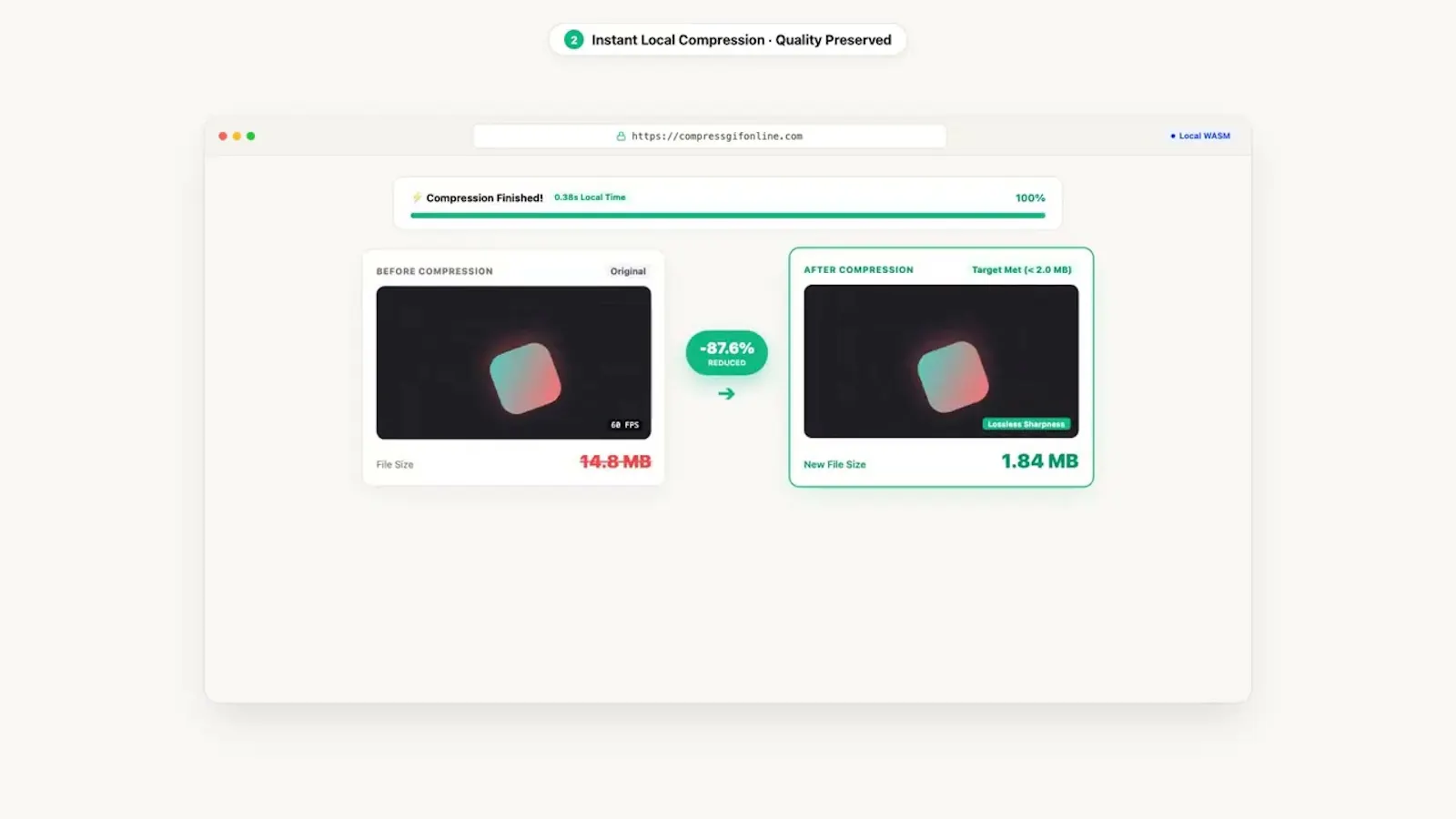 CompressGIF screenshot 1 (video preview)