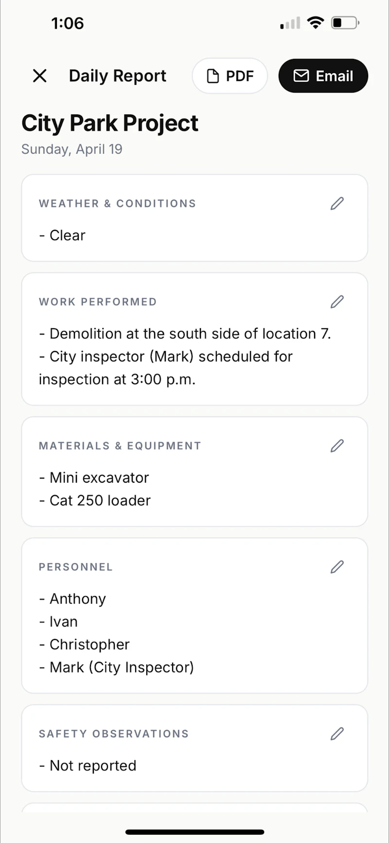 FieldLog: Voice Daily Reports screenshot 3