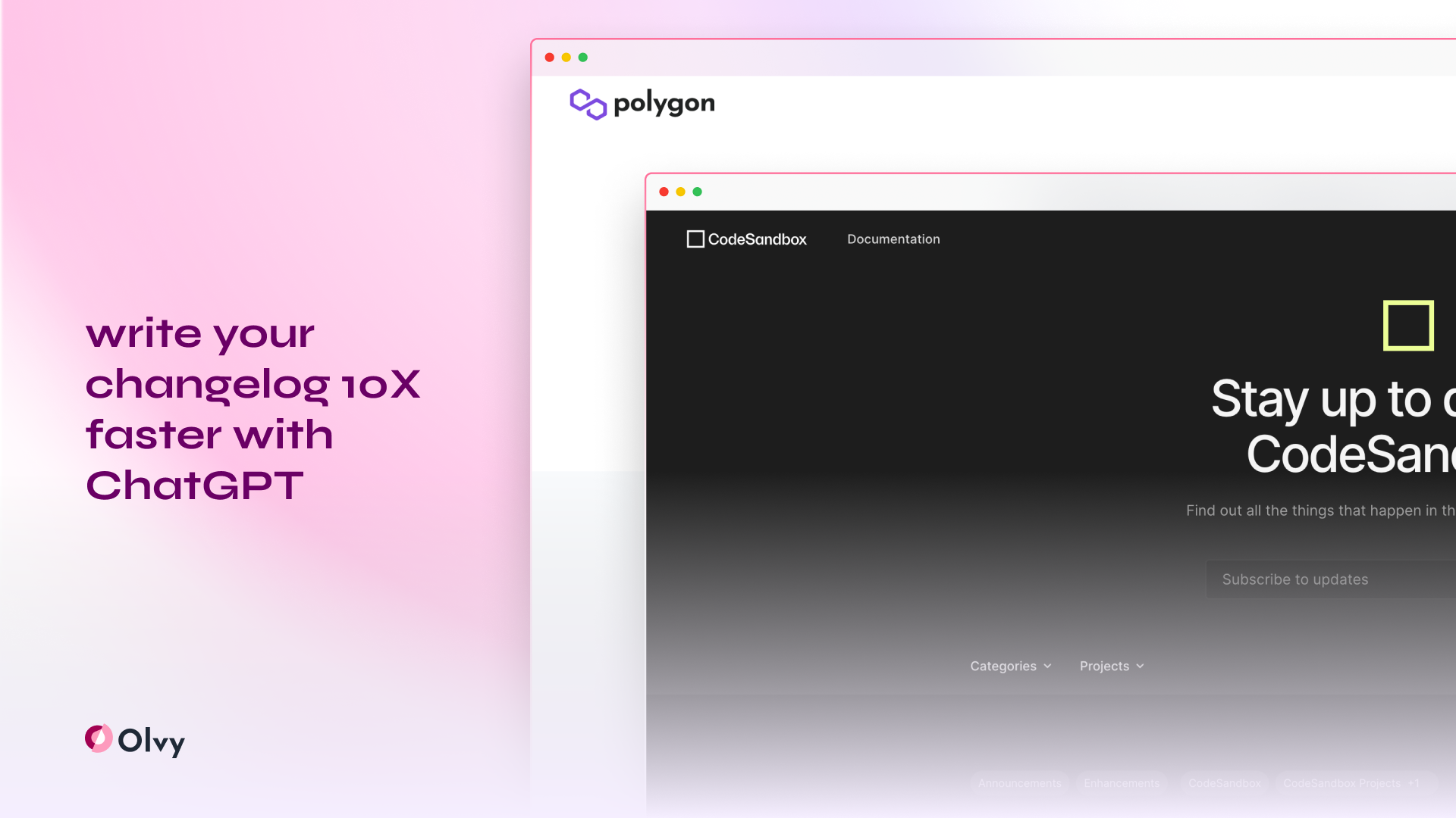 وسائط Olvy Changelog - اكتب changelog 10x بشكل أسرع مع chatgpt 2