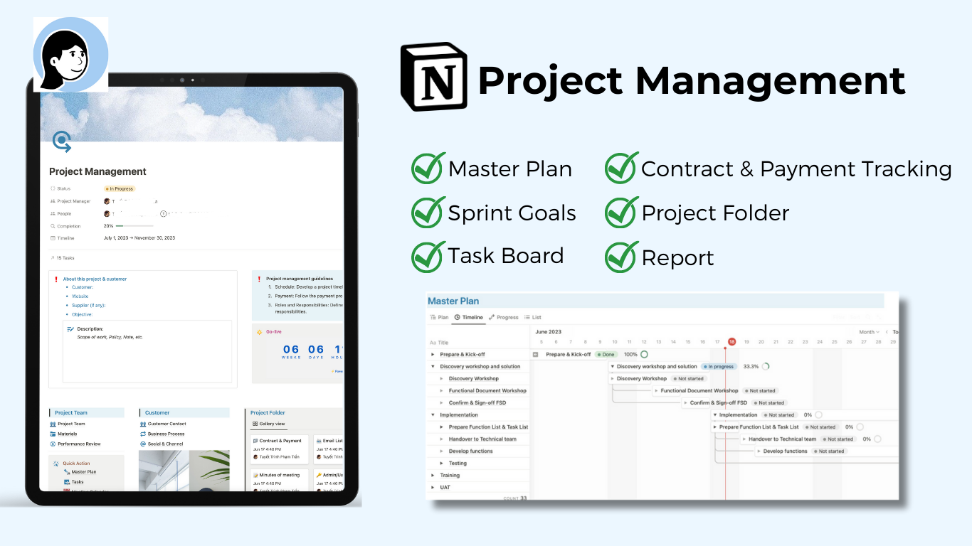 Project-Pro: Ultimate Project Management - การจัดการโครงการที่ครอบคลุมด้วยเทมเพลตแนวคิด media 1