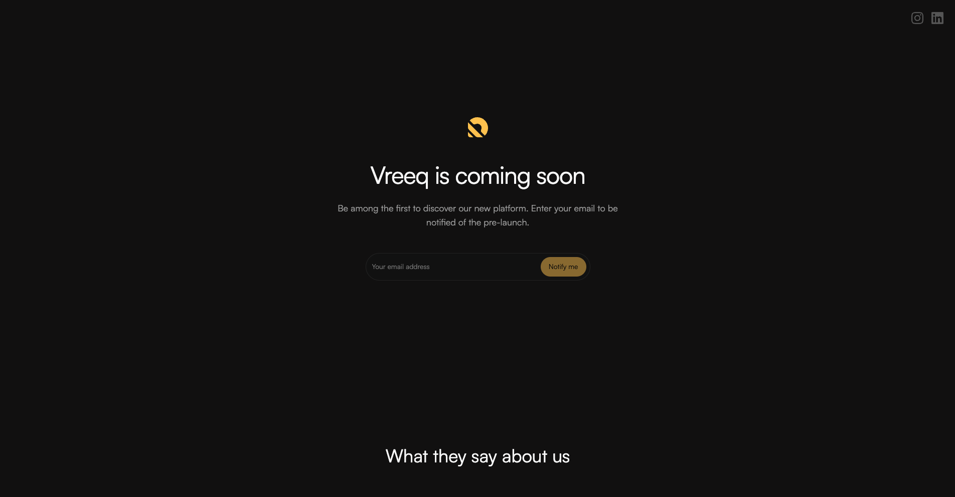 Vreeq - Main product screenshot demonstrating key features and user interface