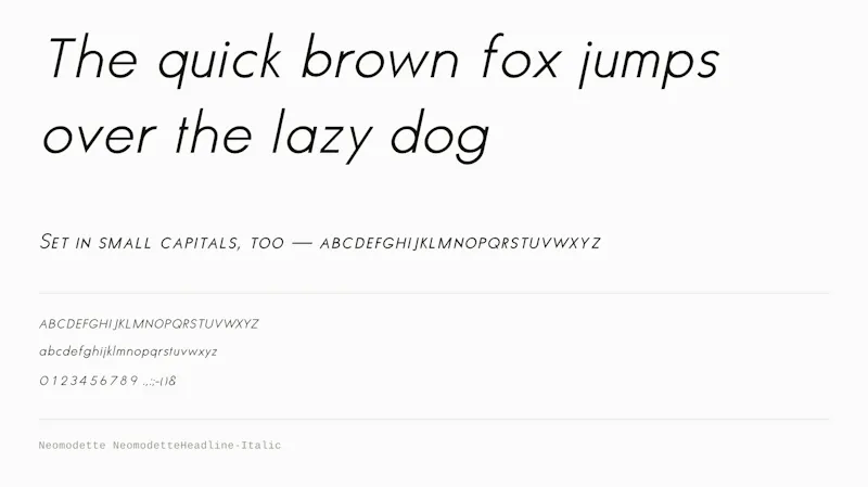 Neomodette by Cast Iron Type screenshot 8