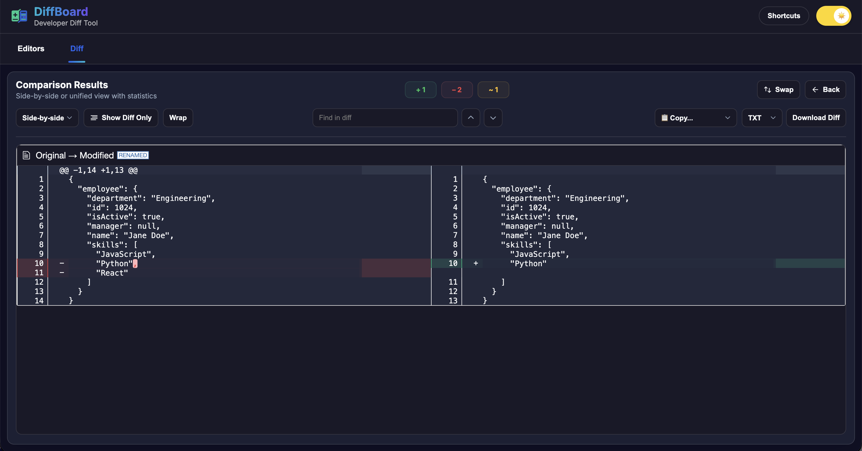 DiffBoard gallery image