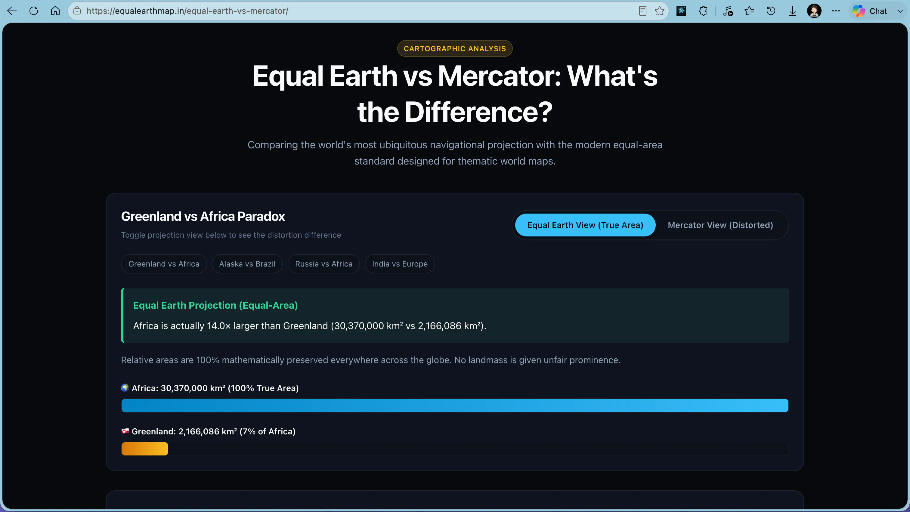 Equal Earth Map — Interactive World Map gallery image