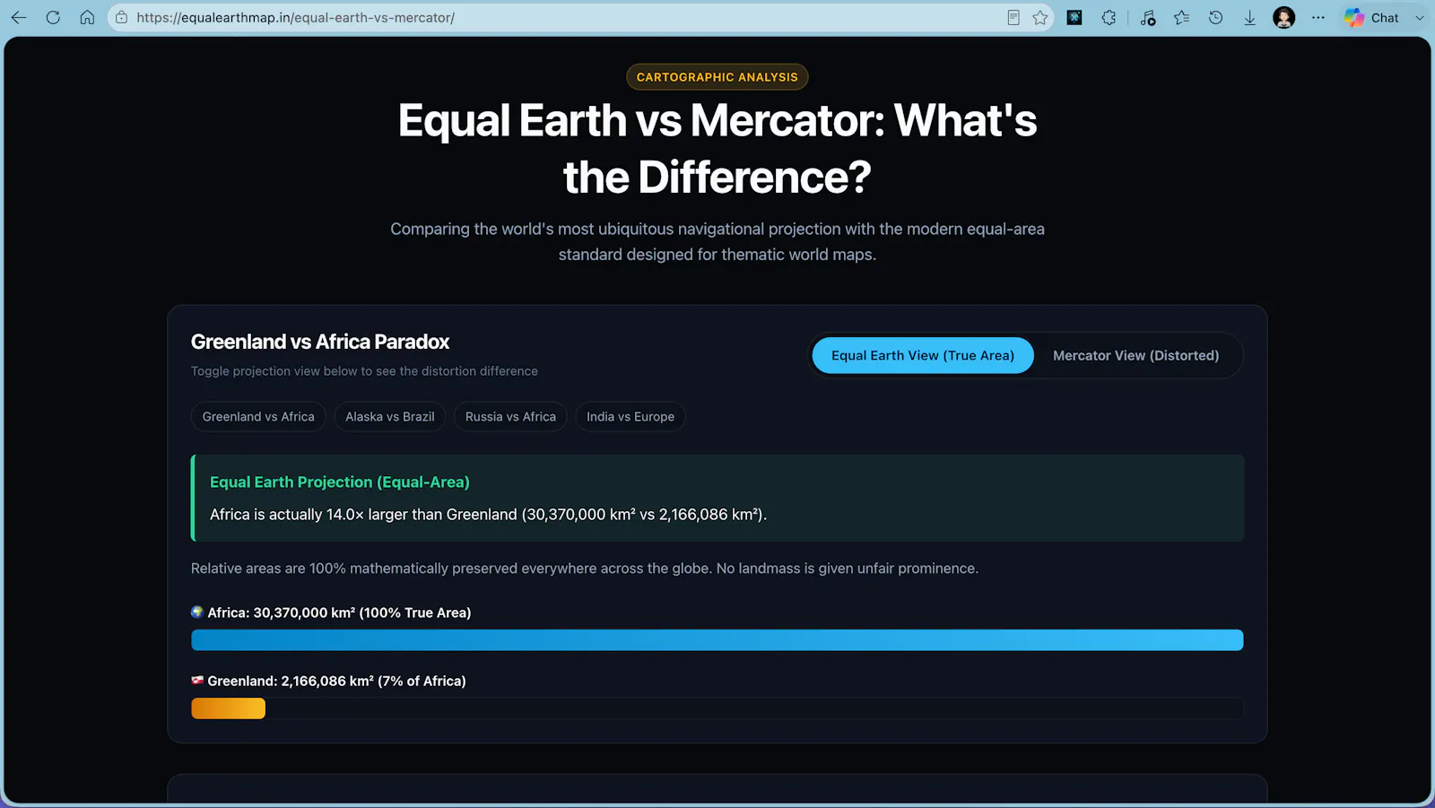 Equal Earth Map — Interactive World Map screenshot 3