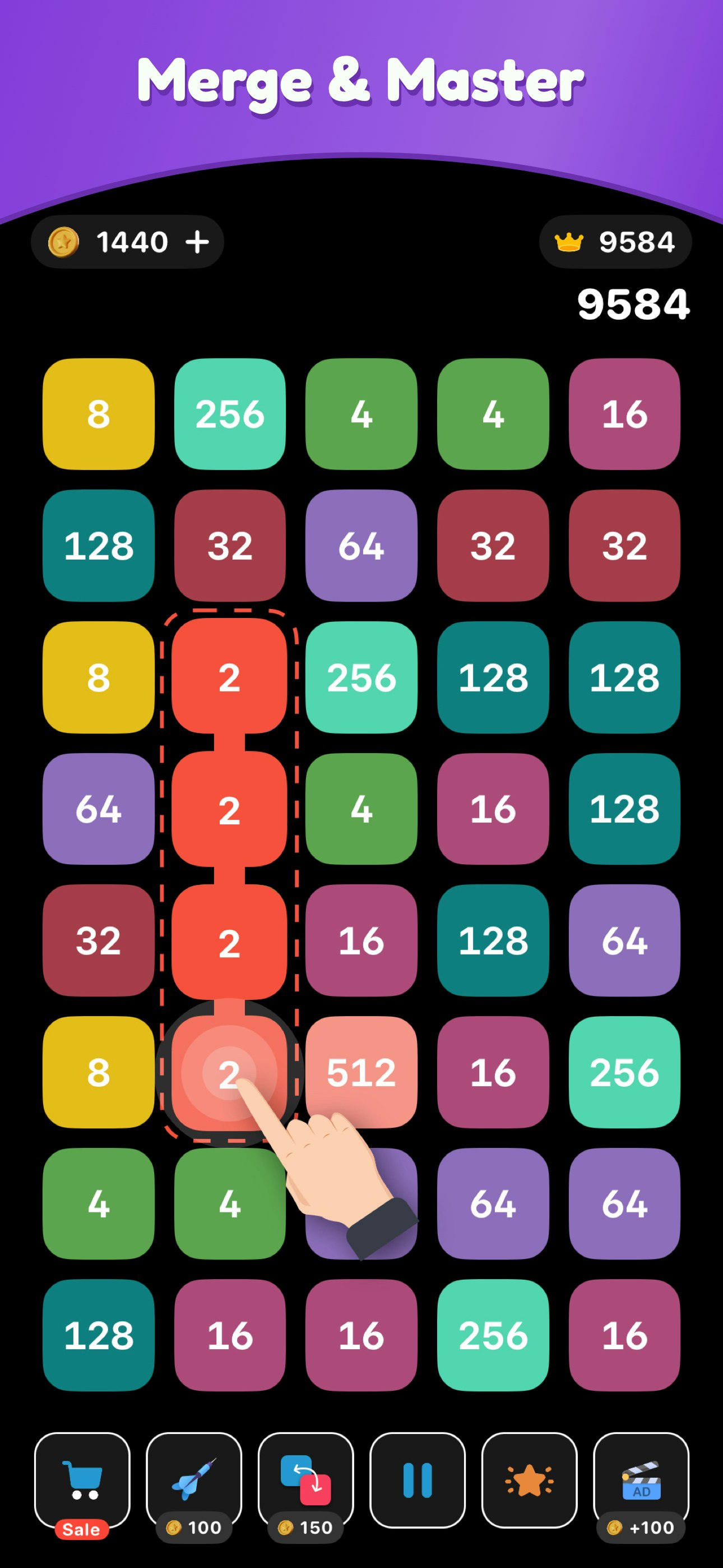 Blockpuzzle-2248-Zahlenübereinstimmung - Übereinstimmungsnummern zusammenführen: 2048 Medien 4