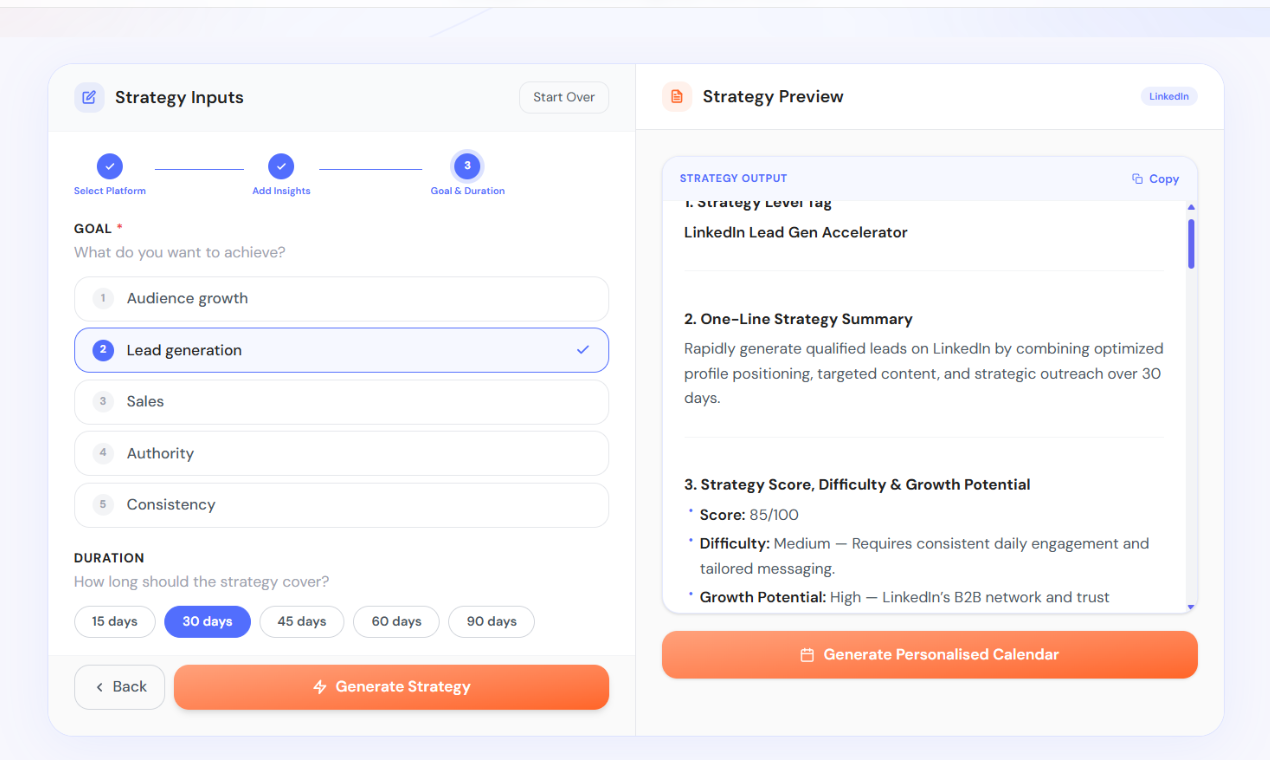AI Social Media Strategy Builder gallery image
