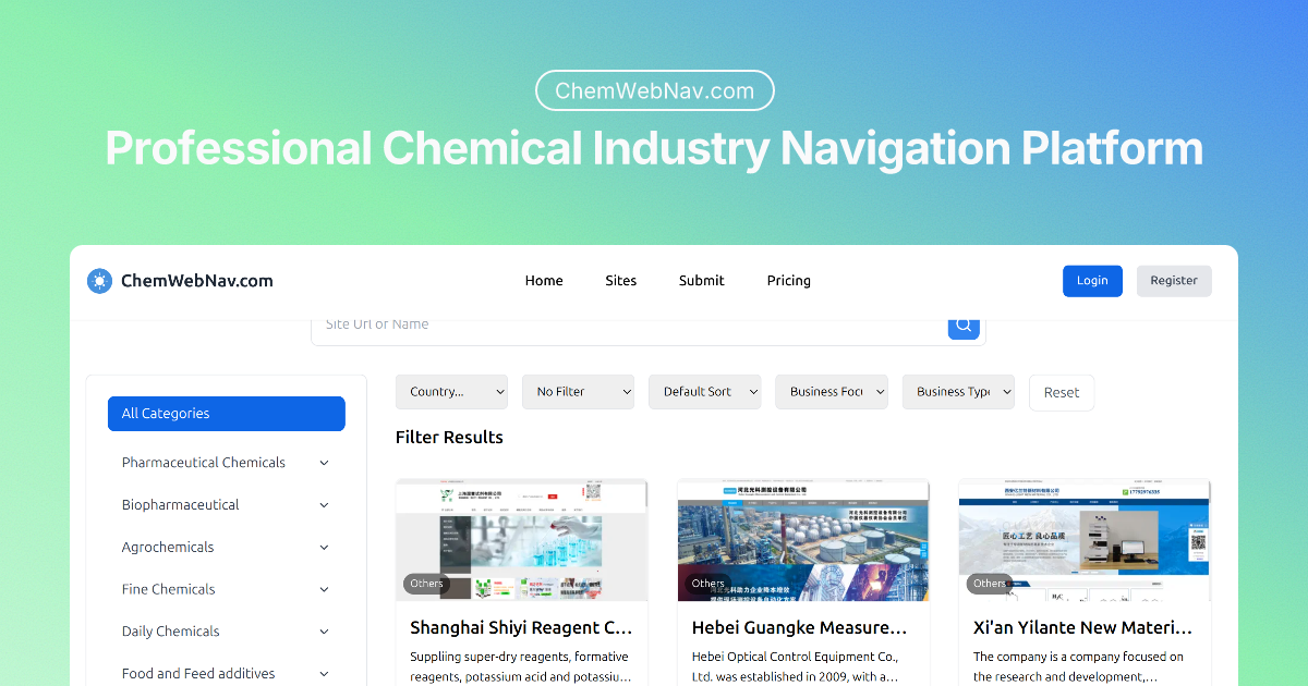 ChemWebNav.com - Navigationsplattform der professionellen chemischen Industrie Medien 2