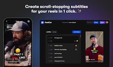 一个使用FastCut应用自动转录和增强他们的TikTok视频的人，通过流行创作者的表情符号和字幕来获得灵感。