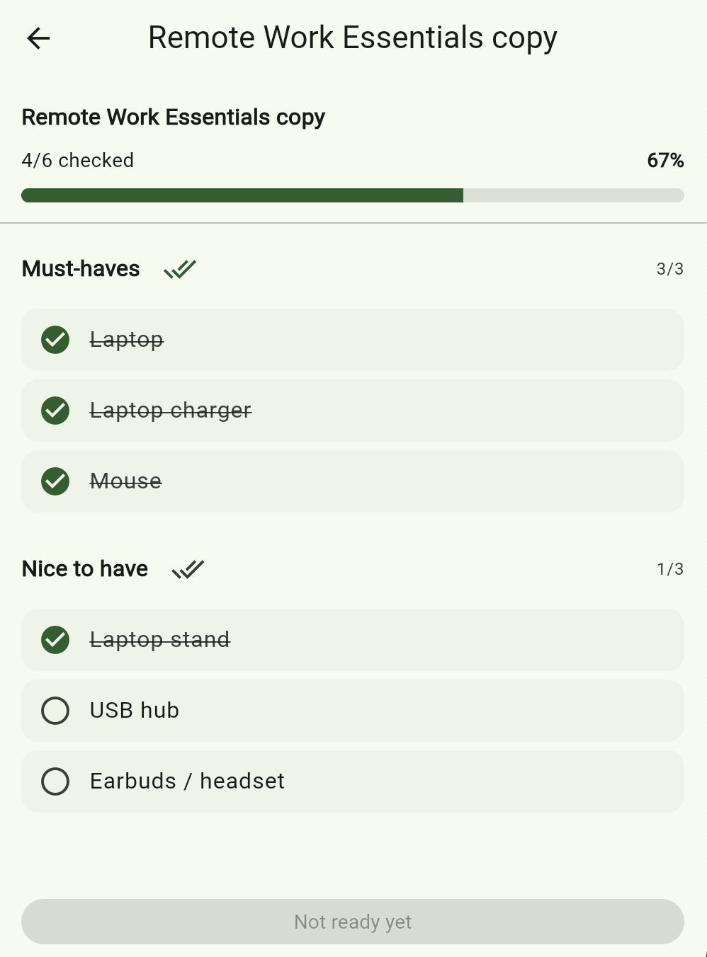 ReadyGo Checklist gallery image