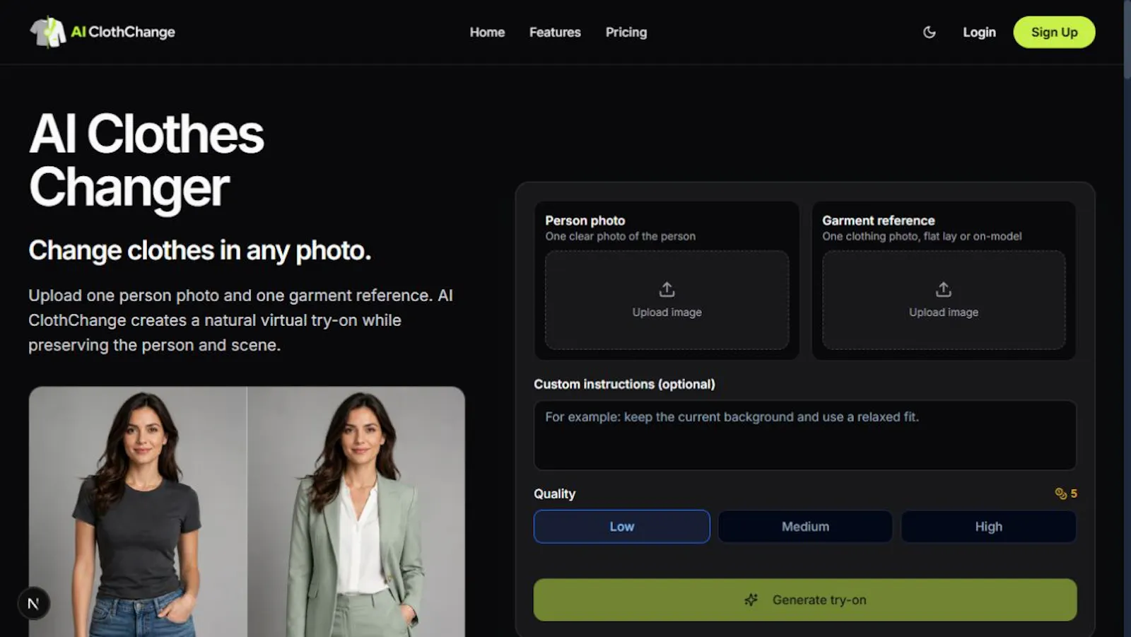 AI ClothChange screenshot 1