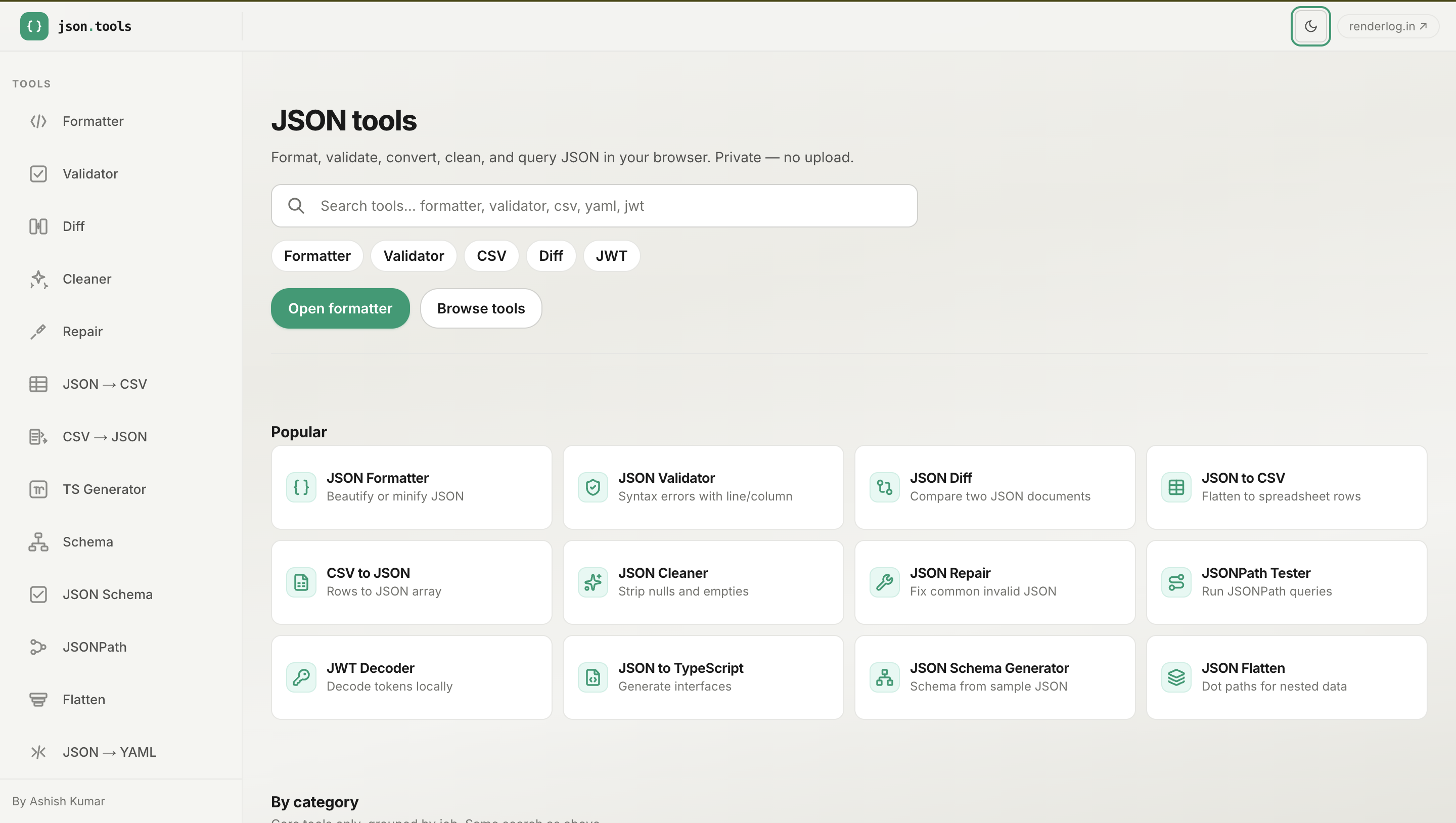 JSON Tools by Renderlog gallery image