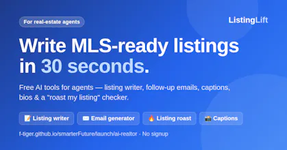 ListingLift — free AI tools for agents gallery image