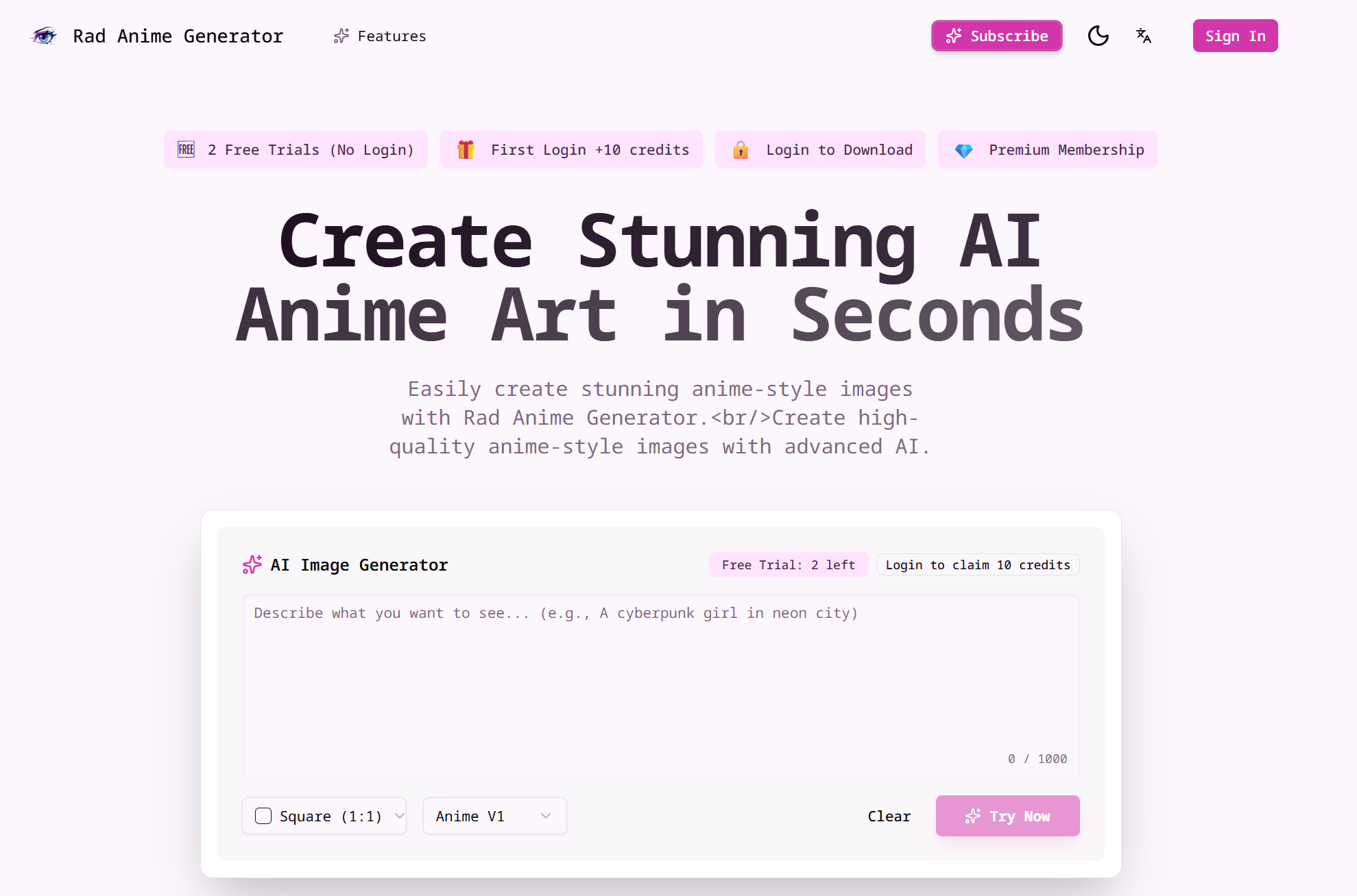 Rad Anime Generator gallery image