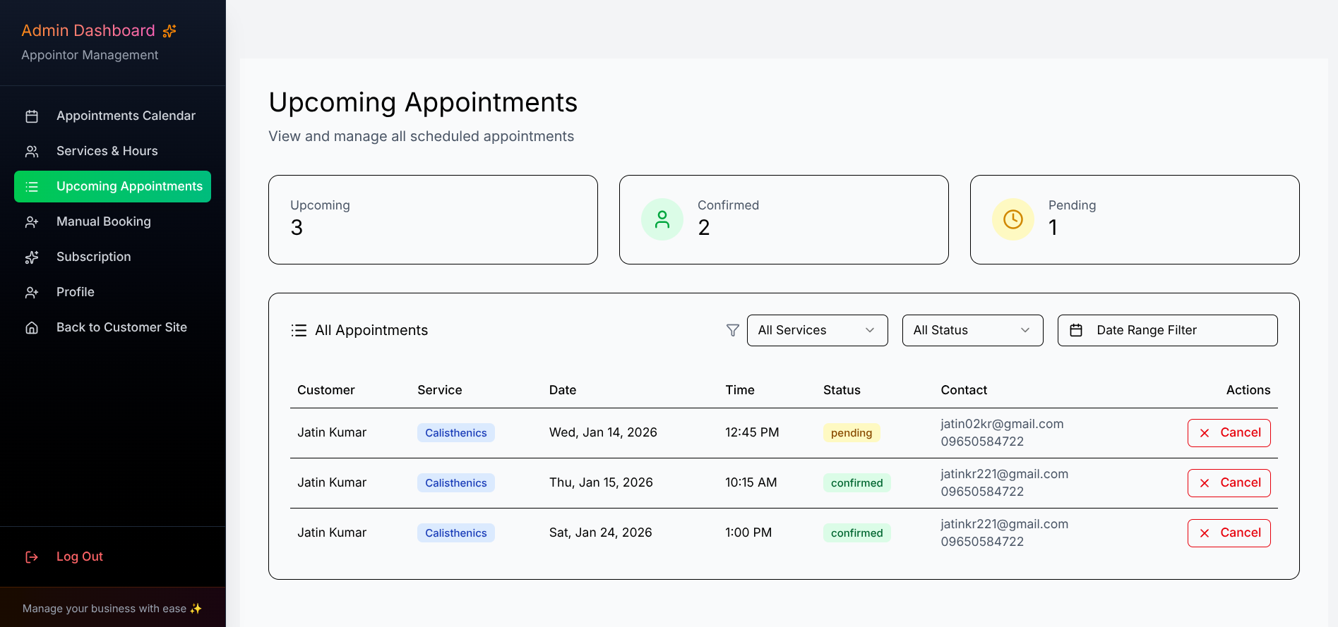 Appointor - Screenshot 4 showing product features and functionality