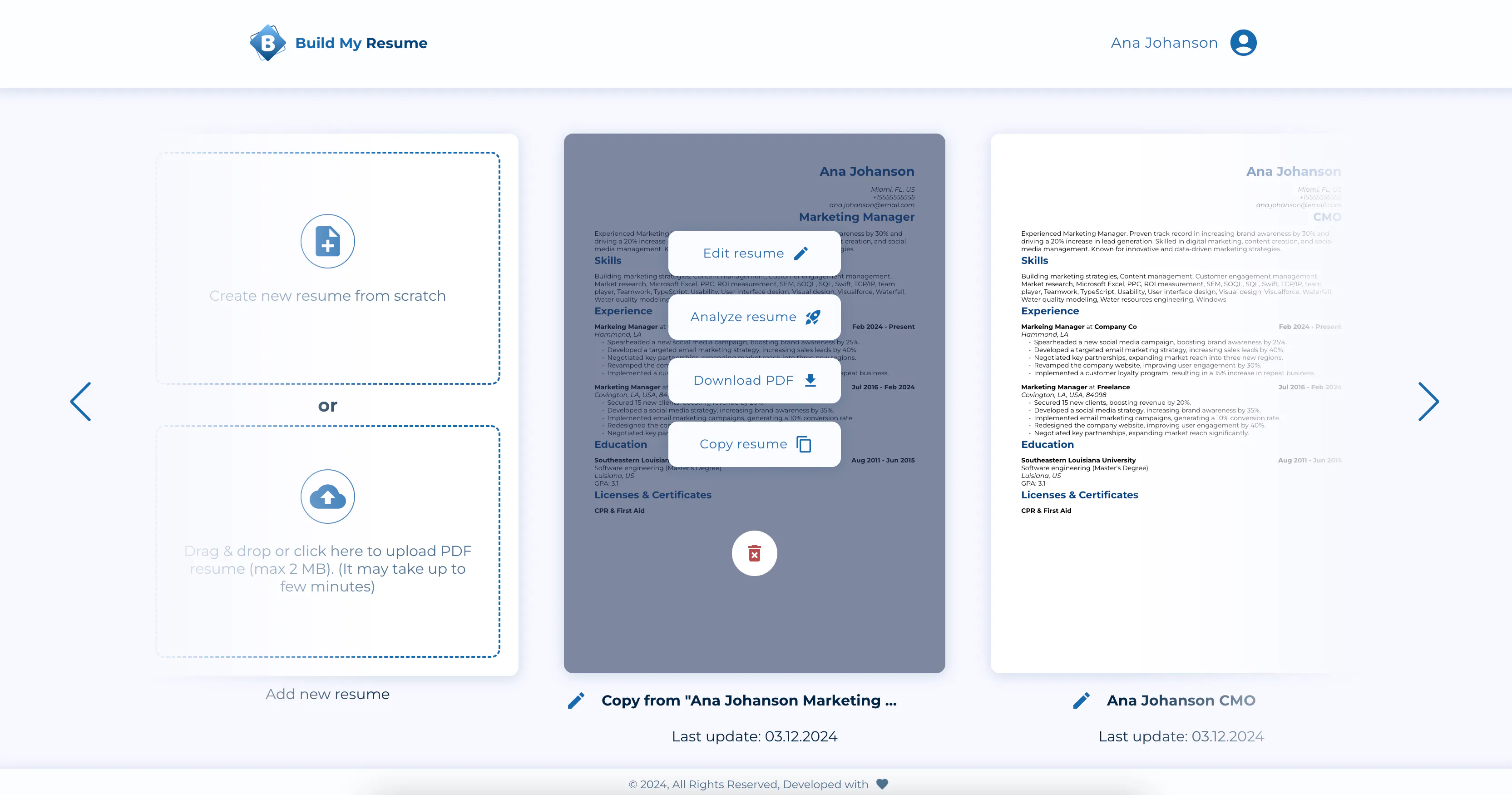 BuildMyResume.co gallery image