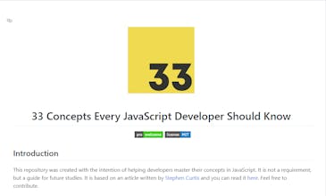33 JavaScript Concepts gallery image