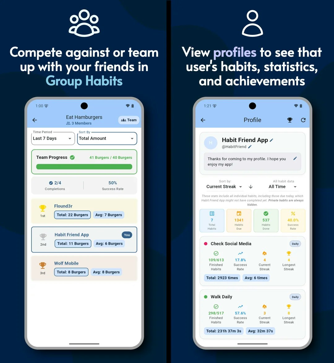 HabitFriend: Social Habit Tracker App gallery image