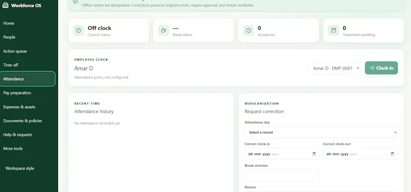 Workforce OS screenshot 2