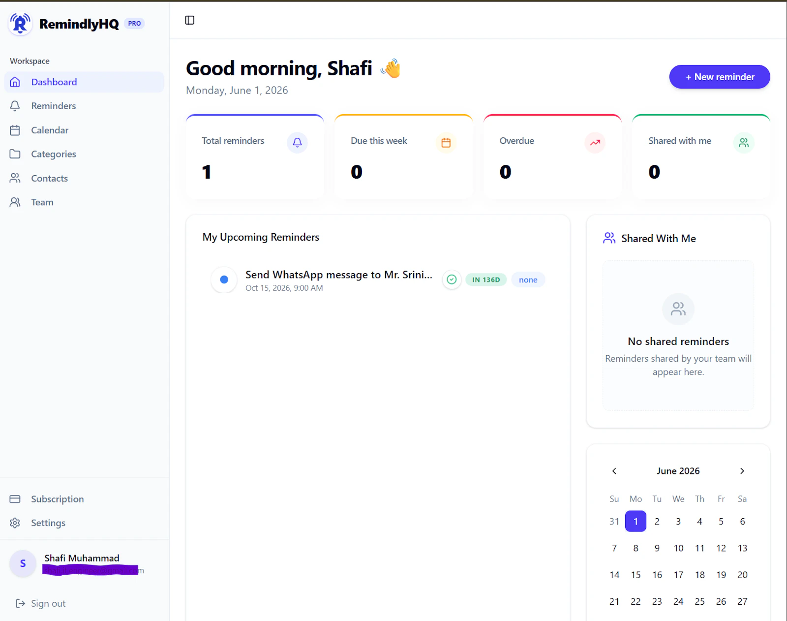 RemindlyHQ screenshot 2