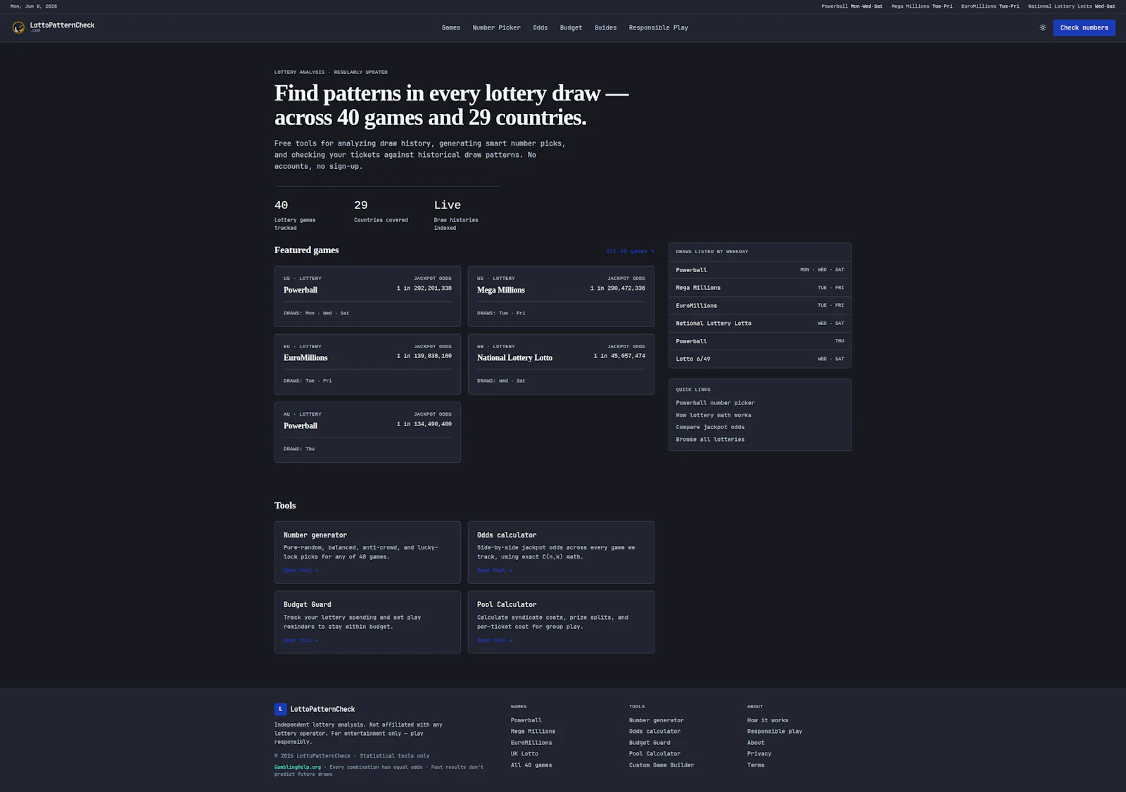LottoPatternCheck screenshot 1