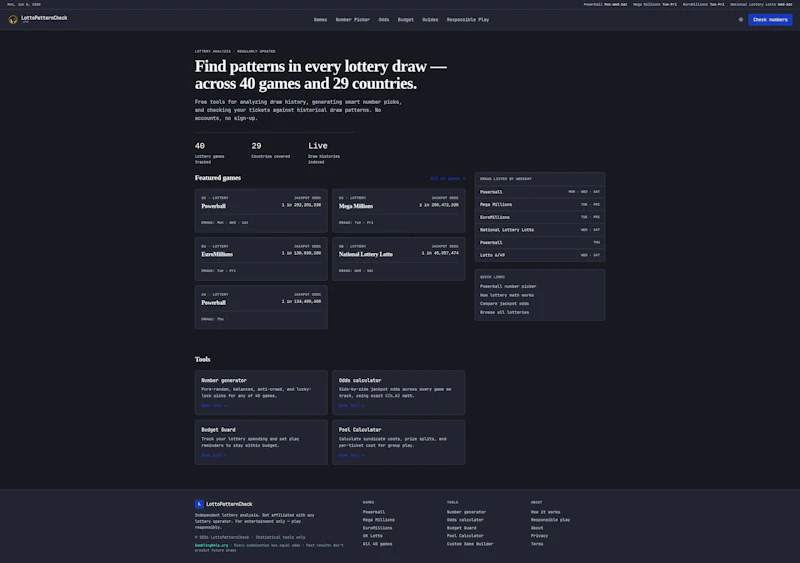 LottoPatternCheck screenshot 1