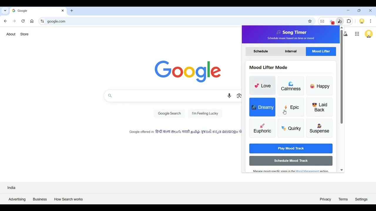 Song scheduler based on mood gallery image