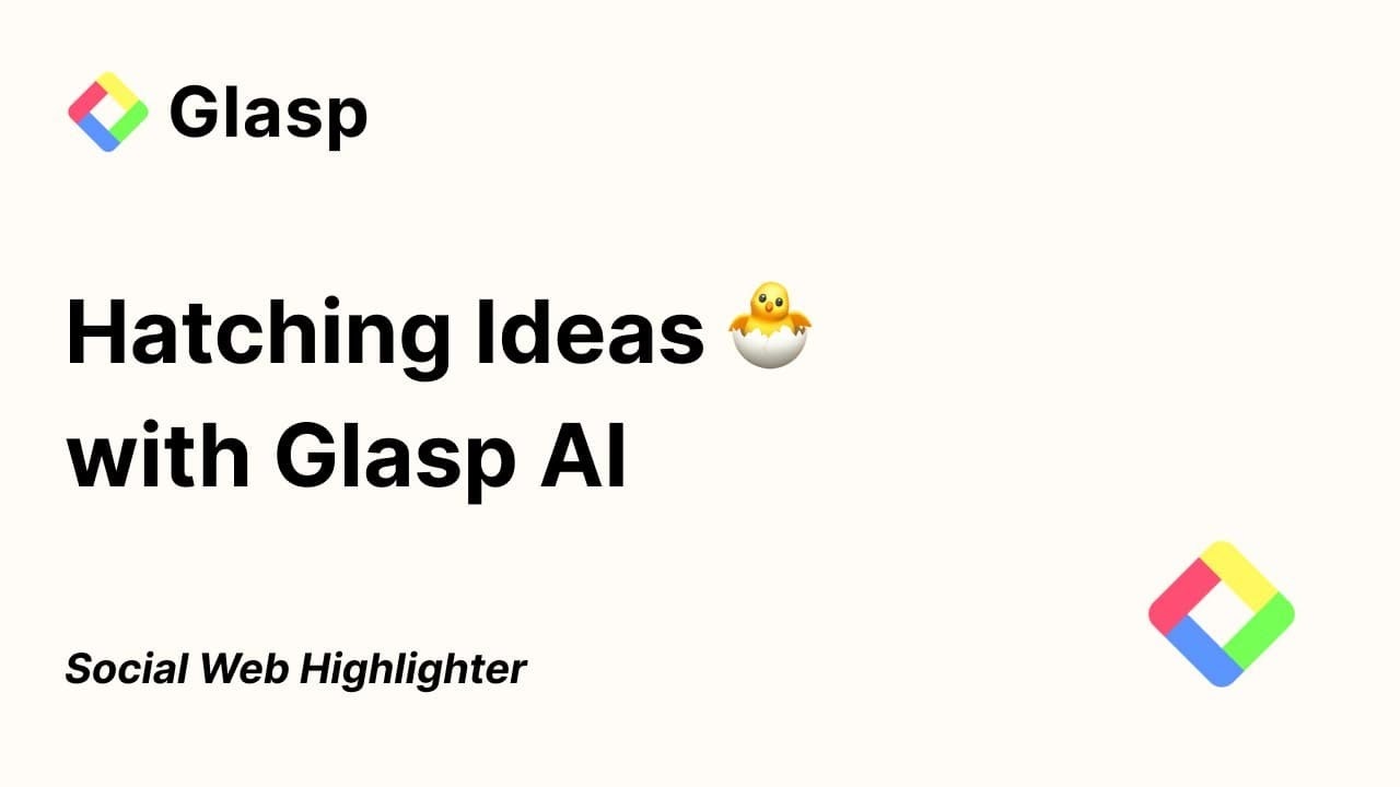 glasp ai로 큐 레이트 및 해치 아이디어 - 과거 학습을 통해 점들을 연결하고 새로운 아이디어를 만듭니다. 미디어 2