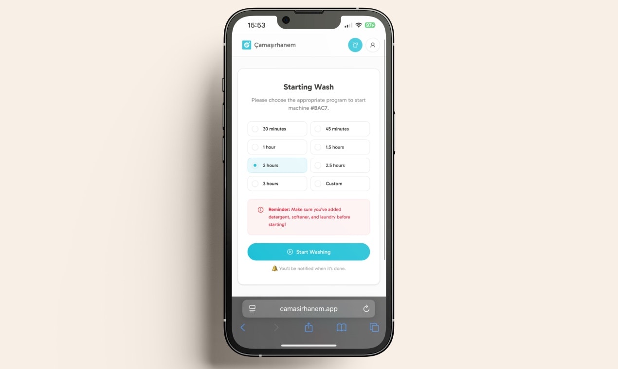 Çamaşırhanem - Screenshot 3 showing product features and functionality