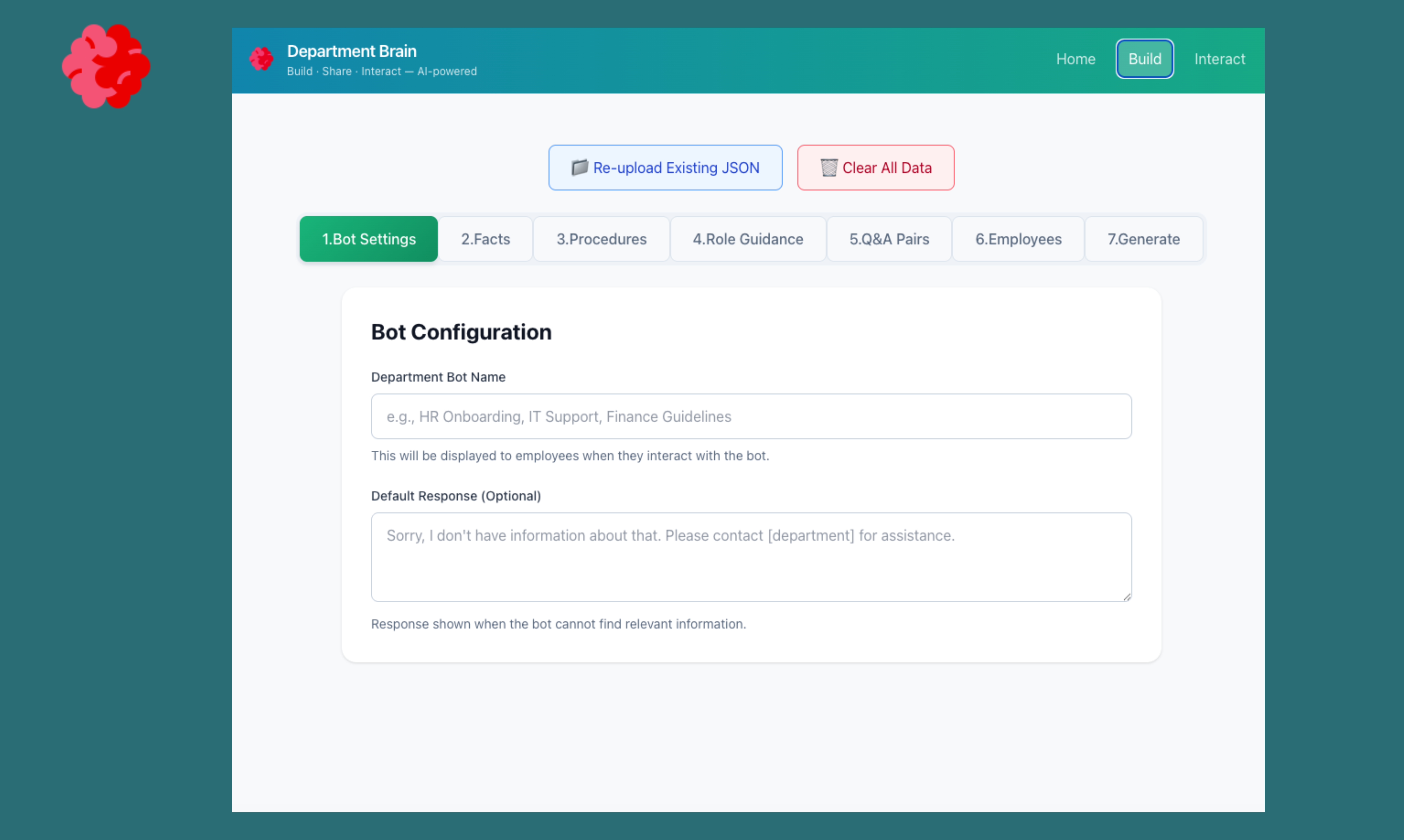 Deptbrain - Costruisci le conoscenze del dipartimento in JSON, chat tramite AI media 3