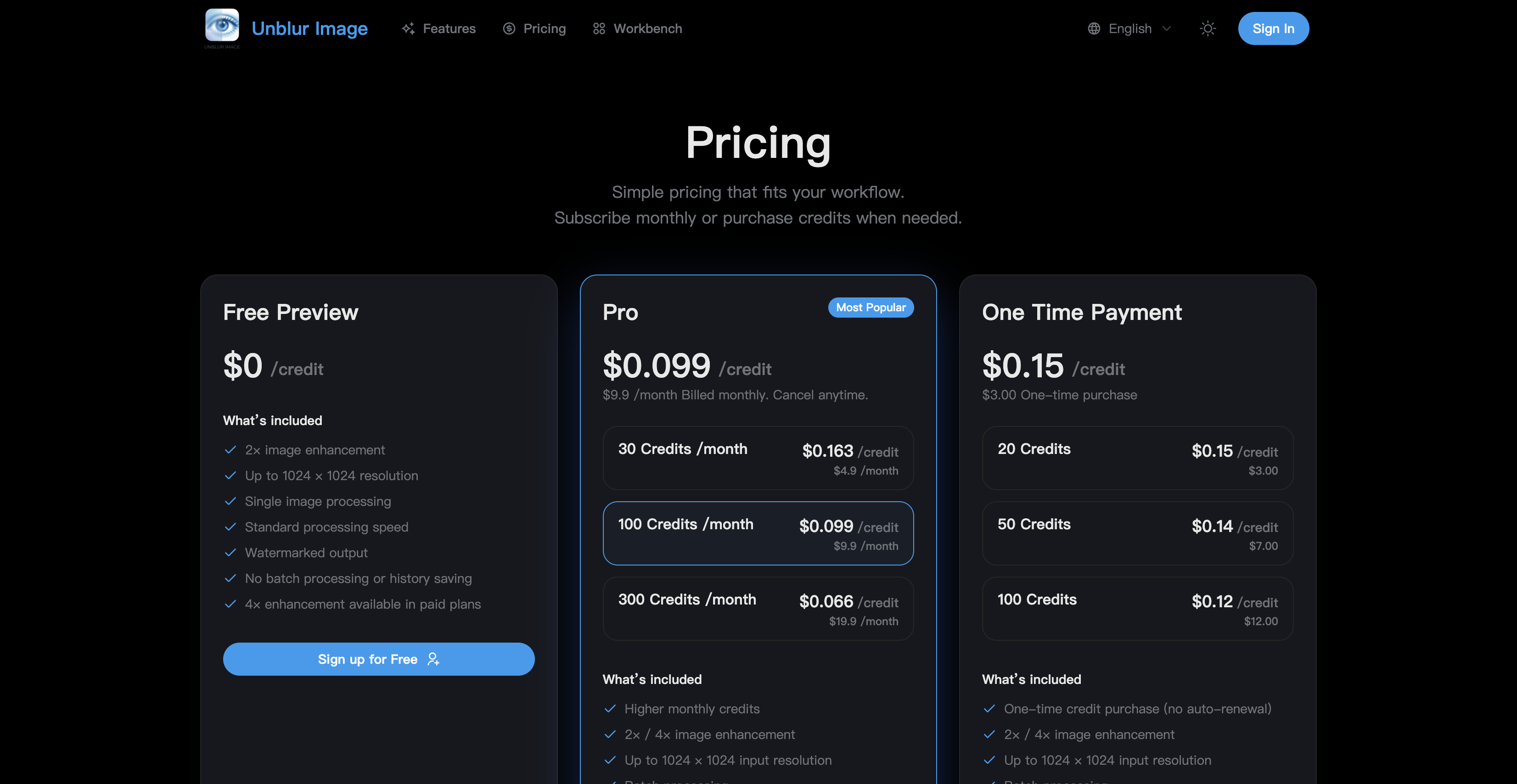 Unblur Image - Screenshot 3 showing product features and functionality