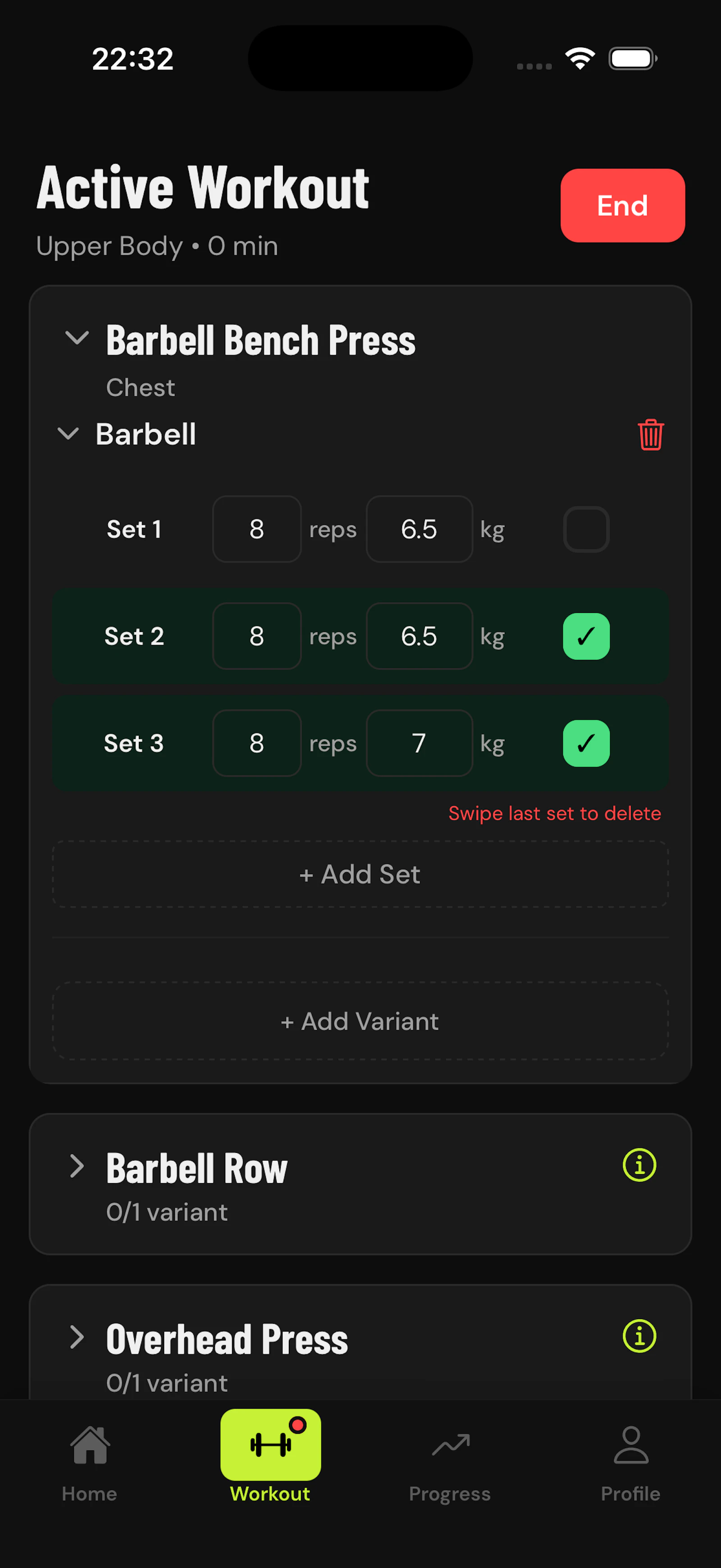 GainLogger — Free Workout Tracker screenshot 2