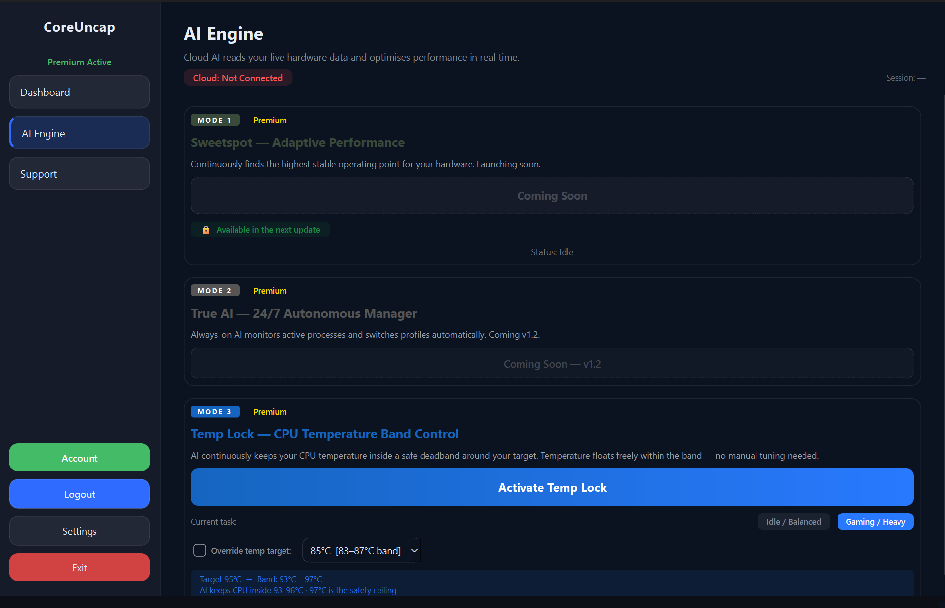 CoreUncap v1.0.2 gallery image