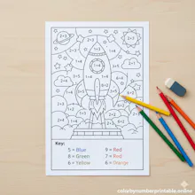 Free Printable Color-by-Number Pages gallery image