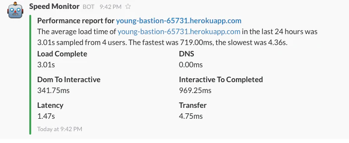 Speed monitor